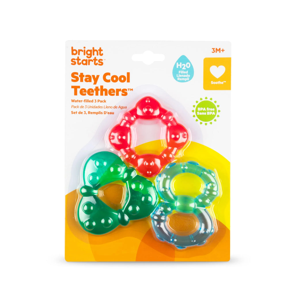Stay Cool Water-Filled Chillable Teethers, Unisex, 3 Pack, Infants Ages 3 Months +