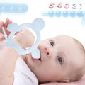 【Never Drop from Hand】 HEORSHE Baby Teething Toys for 1 Year Old Baby Boy Teethers for Infants Toddlers Silicone Molars Adjustable Chew Toys for Babies Boy 3 4 5 6 7 8 9 10 11 12 Months (Blue)